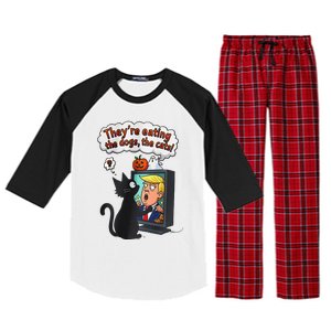 They Are Eating The Dogs The Cats Quote Raglan Sleeve Pajama Set