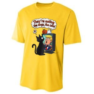 They Are Eating The Dogs The Cats Quote Performance Sprint T-Shirt