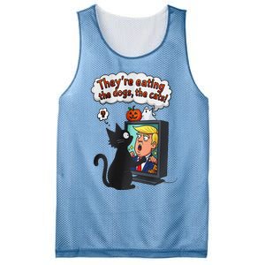 They Are Eating The Dogs The Cats Quote Mesh Reversible Basketball Jersey Tank