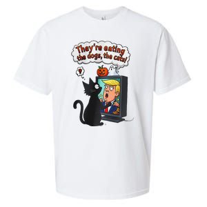 They Are Eating The Dogs The Cats Quote Sueded Cloud Jersey T-Shirt