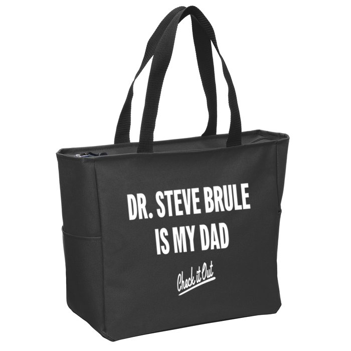 Tim And Eric Dr Steve Brule Is My Dad Check It Out Zip Tote Bag