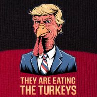 They Are Eating The Turkeys Stripe Pom Pom Beanie