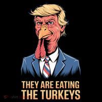 They Are Eating The Turkeys Short Acrylic Beanie
