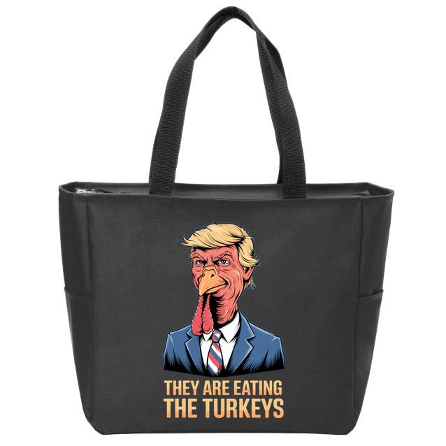They Are Eating The Turkeys Zip Tote Bag