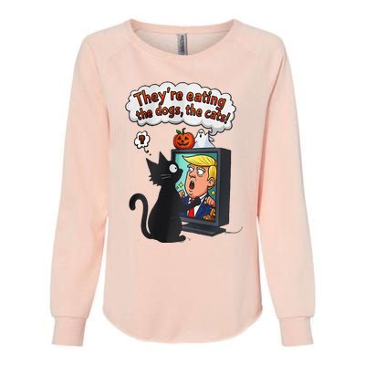 They Are Eating The Dogs The Cats Quote Womens California Wash Sweatshirt