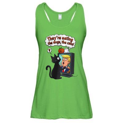 They Are Eating The Dogs The Cats Quote Ladies Essential Flowy Tank