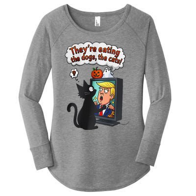 They Are Eating The Dogs The Cats Quote Women's Perfect Tri Tunic Long Sleeve Shirt