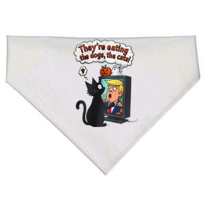 They Are Eating The Dogs The Cats Quote USA-Made Doggie Bandana