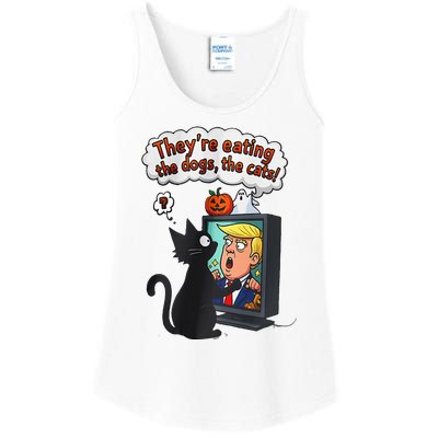 They Are Eating The Dogs The Cats Quote Ladies Essential Tank