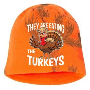 They Are Eating The Turkeys Thanksgiving Humor Kati - Camo Knit Beanie