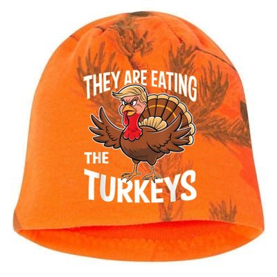 They Are Eating The Turkeys Thanksgiving Humor Kati - Camo Knit Beanie