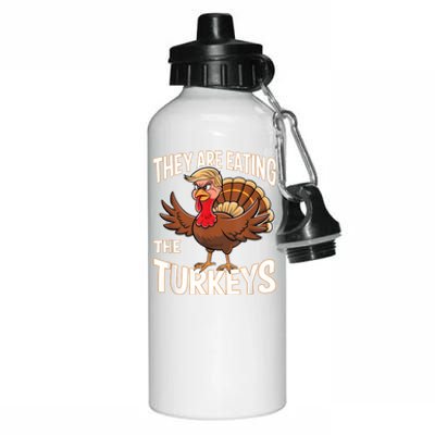 They Are Eating The Turkeys Thanksgiving Humor Aluminum Water Bottle