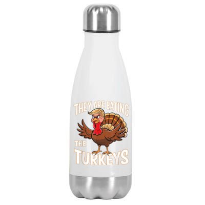 They Are Eating The Turkeys Thanksgiving Humor Stainless Steel Insulated Water Bottle