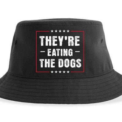 They Are Eating The Dogs Sustainable Bucket Hat