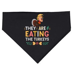 They Are Eating The Turkeys Funny Thankgiving Turkey USA-Made Doggie Bandana