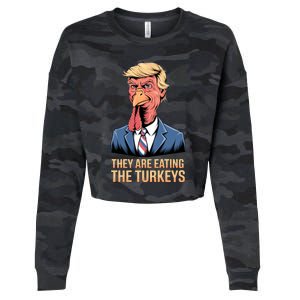 They Are Eating The Turkeys Cropped Pullover Crew