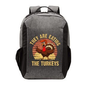 They Are Eating The Turkeys Thanksgiving Trump Humor Kamala Vector Backpack