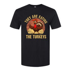 They Are Eating The Turkeys Thanksgiving Trump Humor Kamala Softstyle CVC T-Shirt