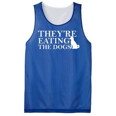 They Are Eating The Dogs They Are Eating The Pets Quote Mesh Reversible Basketball Jersey Tank