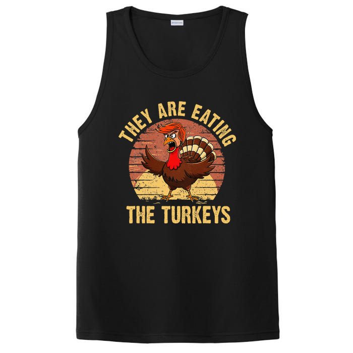 They Are Eating The Turkeys Thanksgiving Trump Humor Kamala PosiCharge Competitor Tank