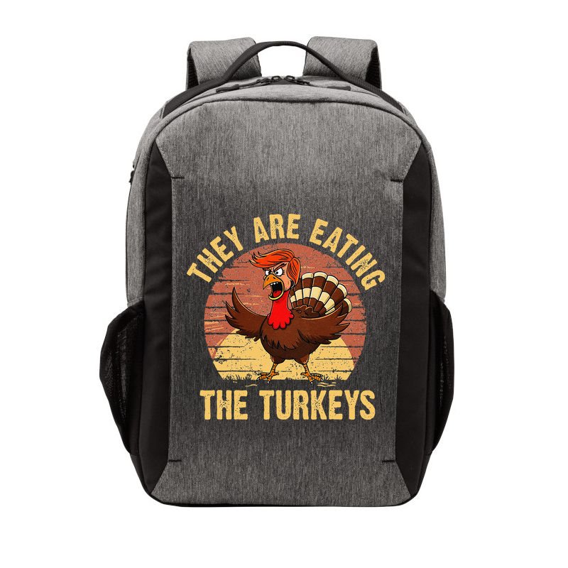 They Are Eating The Turkeys Thanksgiving Trump Humor Kamala Vector Backpack