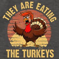 They Are Eating The Turkeys Thanksgiving Trump Humor Kamala Vector Backpack