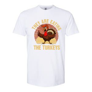 They Are Eating The Turkeys Thanksgiving Trump Humor Kamala Softstyle CVC T-Shirt