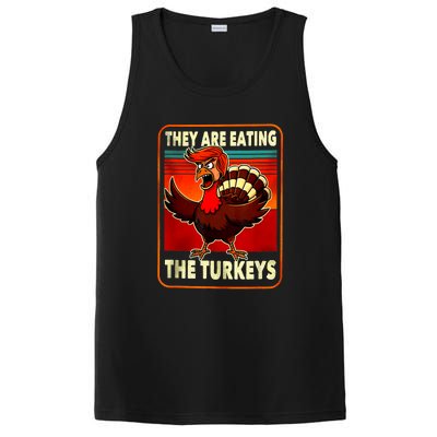 They Are Eating Turkey Funny Donald Trump Thanksgiving PosiCharge Competitor Tank