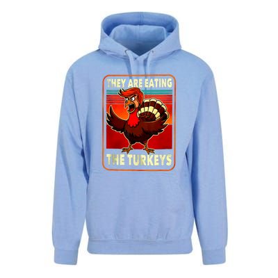 They Are Eating Turkey Funny Donald Trump Thanksgiving Unisex Surf Hoodie