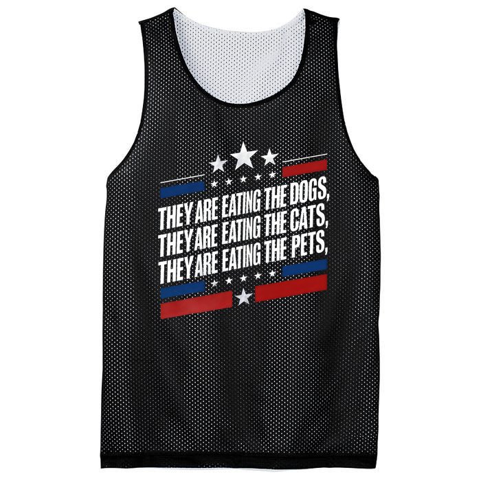 They Are Eating The Dogs The Cats The Pets Funny Trump Mesh Reversible Basketball Jersey Tank