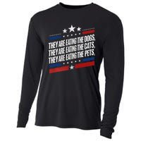 They Are Eating The Dogs The Cats The Pets Funny Trump Cooling Performance Long Sleeve Crew