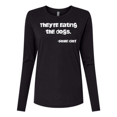 They Are Eating The Dogs Gift Womens Cotton Relaxed Long Sleeve T-Shirt