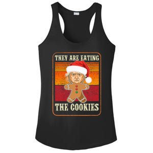 They Are Eating The Cookies Christmas Trump Humor Kamala Ladies PosiCharge Competitor Racerback Tank