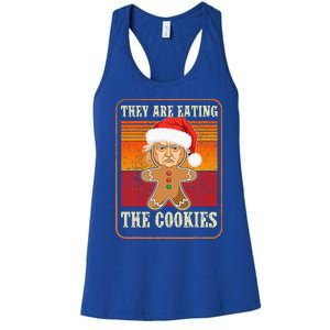 They Are Eating The Cookies Christmas Trump Humor Kamala Women's Racerback Tank