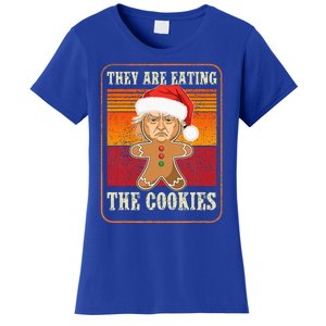 They Are Eating The Cookies Christmas Trump Humor Kamala Women's T-Shirt