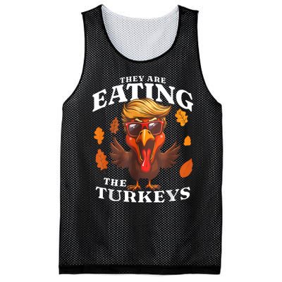 They Are Eating Turkey Funny Trump Thanksgiving Mesh Reversible Basketball Jersey Tank