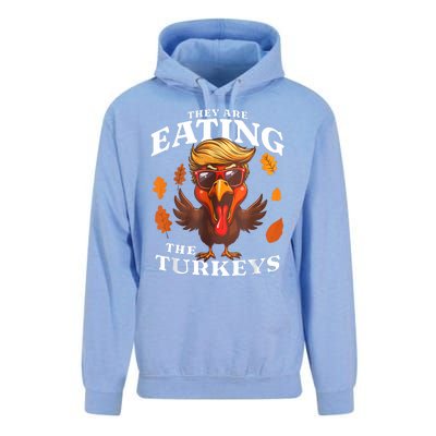 They Are Eating Turkey Funny Trump Thanksgiving Unisex Surf Hoodie