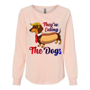 They Are Eating The Dogs Meme Dachshund Donald Trump Debate Womens California Wash Sweatshirt