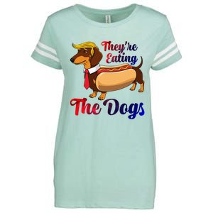 They Are Eating The Dogs Meme Dachshund Donald Trump Debate Enza Ladies Jersey Football T-Shirt