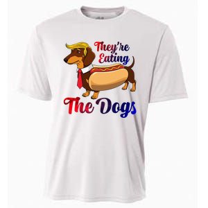 They Are Eating The Dogs Meme Dachshund Donald Trump Debate Cooling Performance Crew T-Shirt