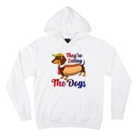 They Are Eating The Dogs Meme Dachshund Donald Trump Debate Hoodie