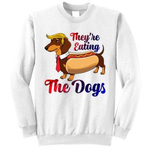 They Are Eating The Dogs Meme Dachshund Donald Trump Debate Sweatshirt