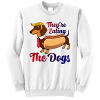 They Are Eating The Dogs Meme Dachshund Donald Trump Debate Sweatshirt