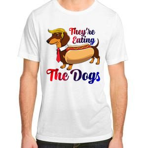 They Are Eating The Dogs Meme Dachshund Donald Trump Debate Adult ChromaSoft Performance T-Shirt