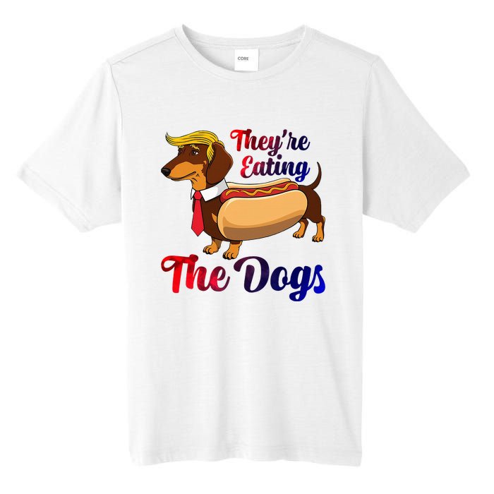 They Are Eating The Dogs Meme Dachshund Donald Trump Debate Tall Fusion ChromaSoft Performance T-Shirt