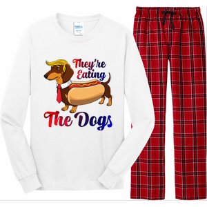 They Are Eating The Dogs Meme Dachshund Donald Trump Debate Long Sleeve Pajama Set