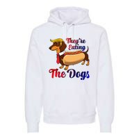 They Are Eating The Dogs Meme Dachshund Donald Trump Debate Premium Hoodie