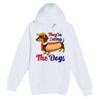 They Are Eating The Dogs Meme Dachshund Donald Trump Debate Premium Pullover Hoodie