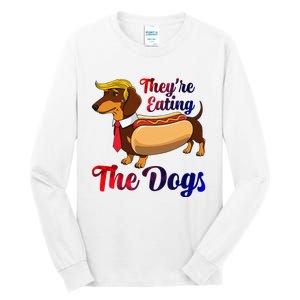 They Are Eating The Dogs Meme Dachshund Donald Trump Debate Tall Long Sleeve T-Shirt