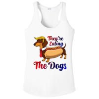 They Are Eating The Dogs Meme Dachshund Donald Trump Debate Ladies PosiCharge Competitor Racerback Tank